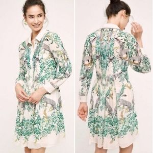 MAEVE Anthropologie Jungle Ria Dropwaist Dress